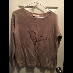 LOFT bird sweater